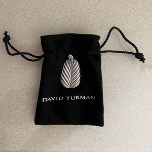 David Yurman Chevron dog tag with box chain
